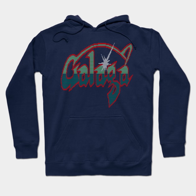 Galaga Logo Hoodie by GraphicGibbon